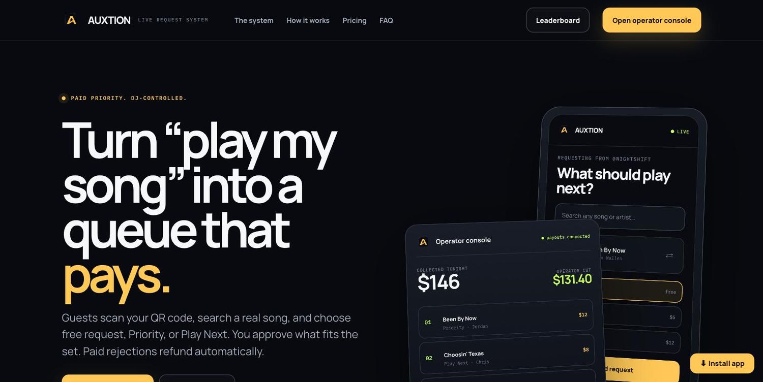 AUXTION — Founder · product · brand · build